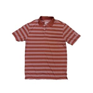 Nike Golf Tour Performance Dri-Fit Golf Polo Red  Stripe Mens Med Collared Shirt